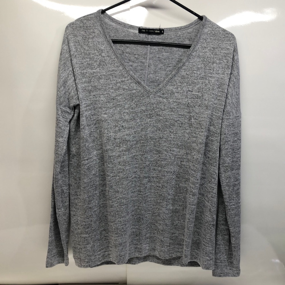 Rag & Bone/Jean Lightweight Sweater: Gray Small